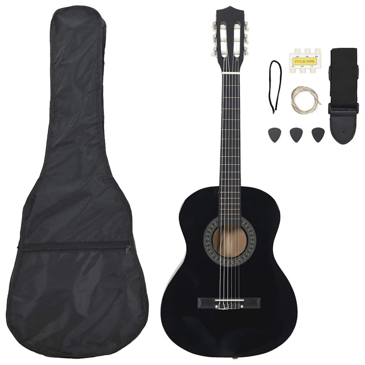 Vidaxl 8 pièces Guitar Début Classic 3 4 36 Black