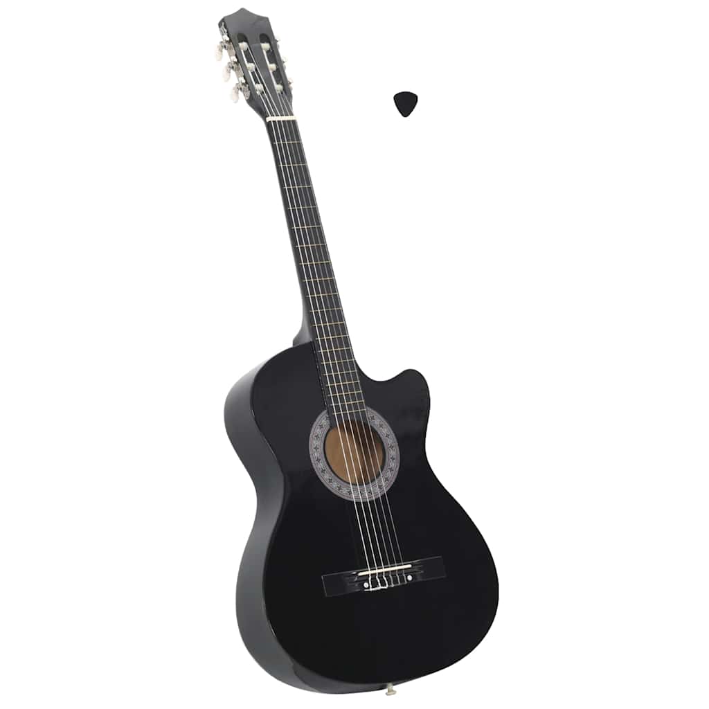 Vidaxl Guitare Cutaway avec 6 cordes Western Classic 38 Black