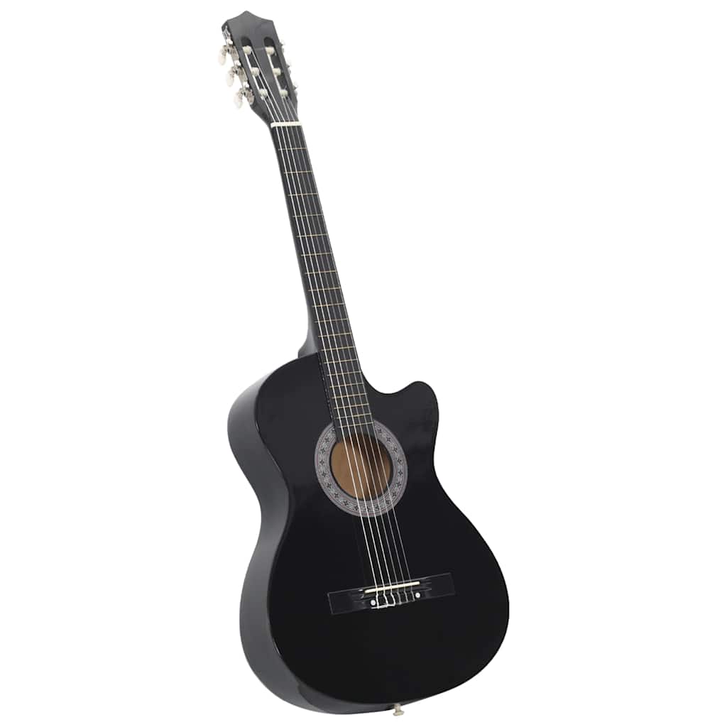 Vidaxl Guitare Cutaway avec 6 cordes Western Classic 38 Black