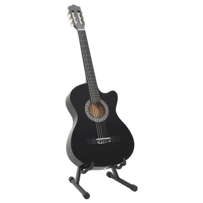 Ensemble de guitare Vidaxl 12 parties avec 6 cordes Western Classic 38 Black