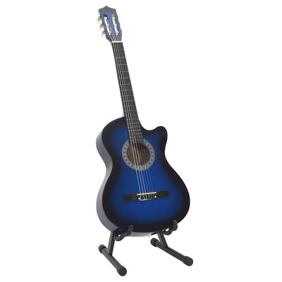 Ensemble de guitare Vidaxl 12 parties avec 6 cordes Western Classic 38 Blue
