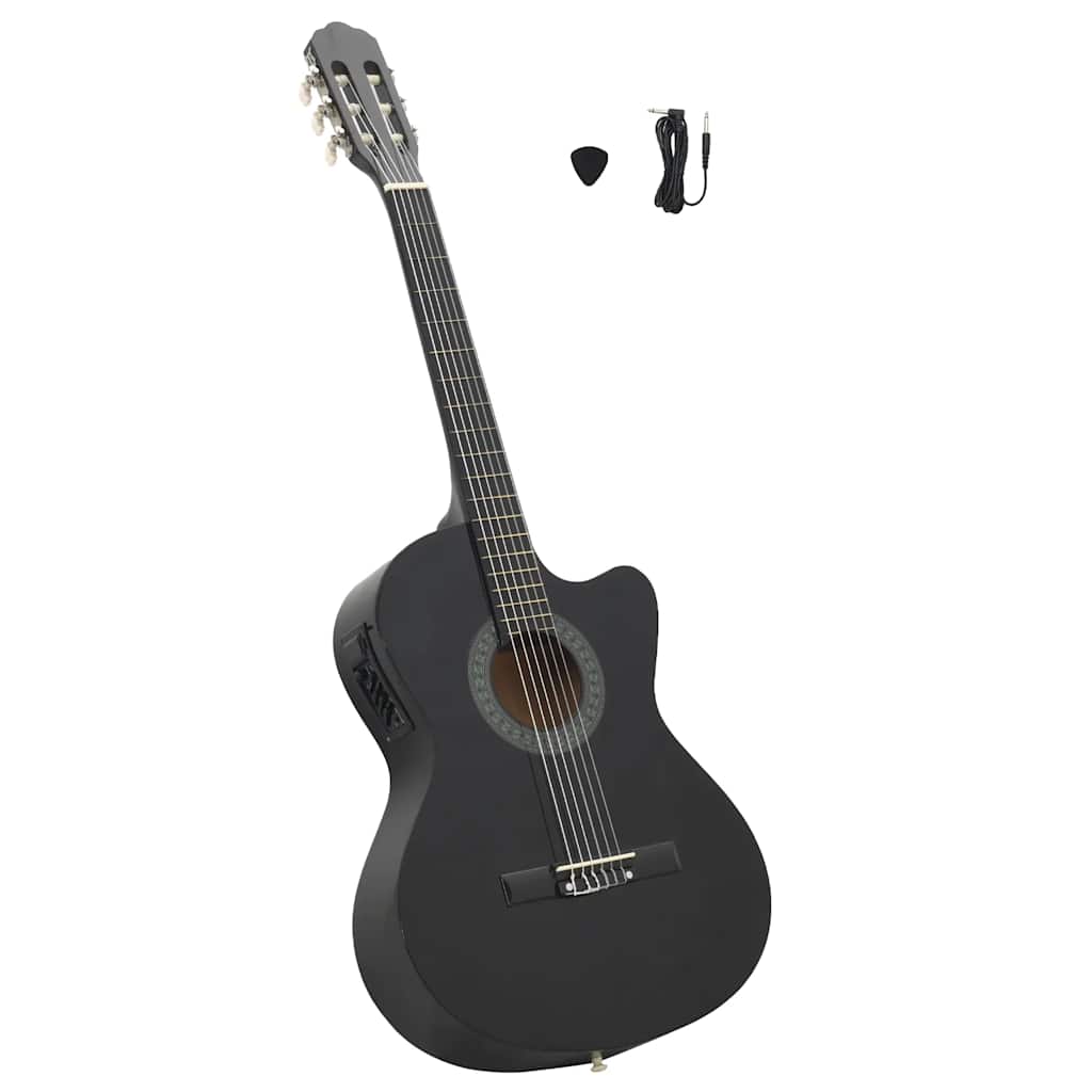 Guitare vidaxl Cutaway avec égaliseur 6 sneeds western classique noir