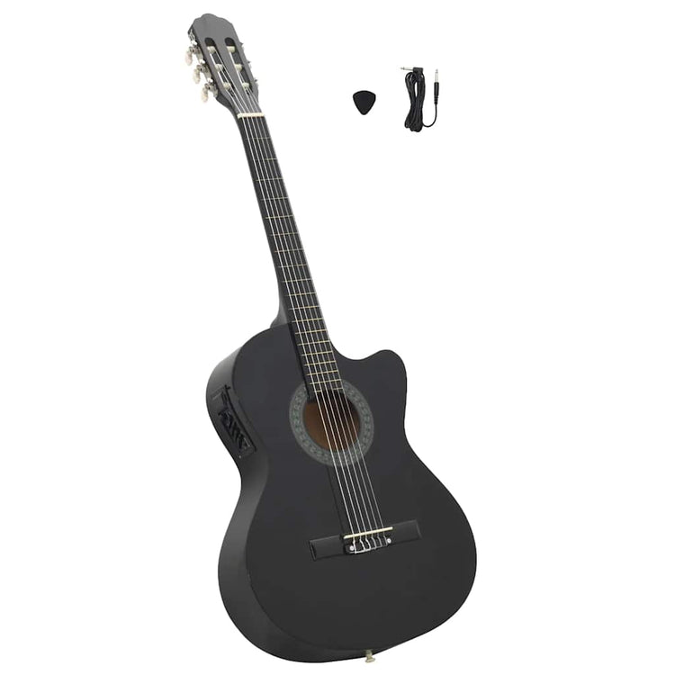 Guitare vidaxl Cutaway avec égaliseur 6 sneeds western classique noir