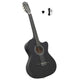 Guitare vidaxl Cutaway avec égaliseur 6 sneeds western classique noir