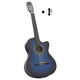 Guitare vidaxl Cutaway avec égaliseur 6 cordes occidentales classiques bleu