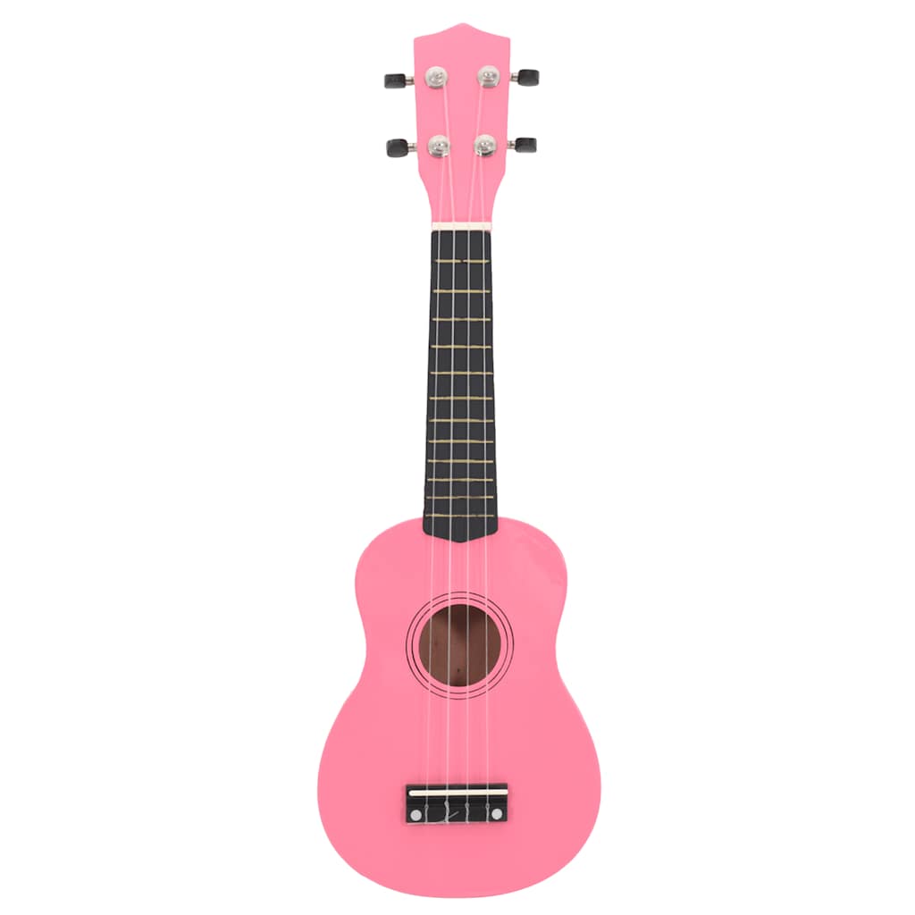 Vidaxl ukulelelet avec sac pour enfants soprano 21 '' rose