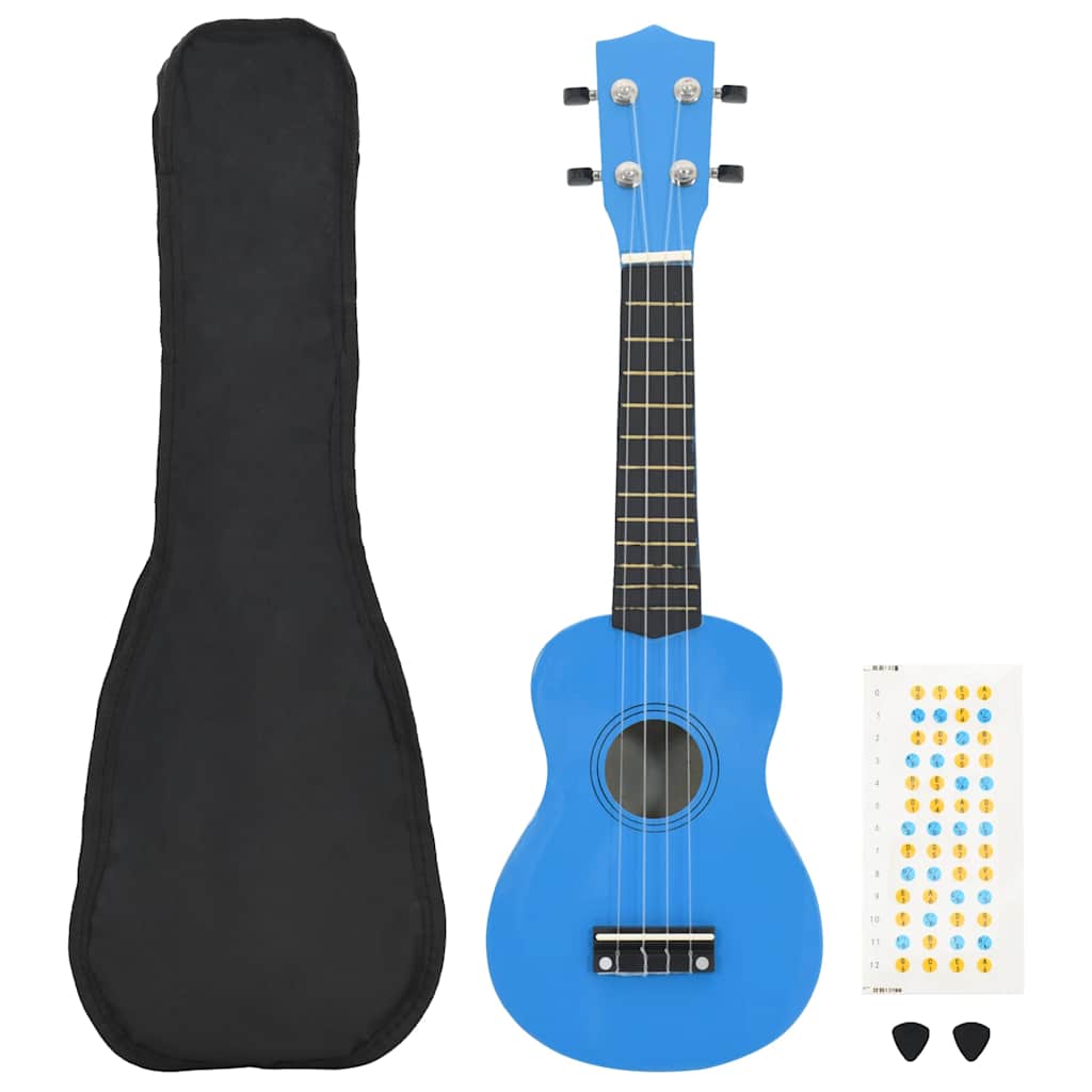 Vidaxl ukulelelet avec sac pour enfants soprano 23 '' bleu