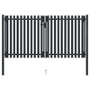 Port vidaxl double 306x200 cm anthracite en acier
