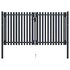 Port vidaxl double 306x220 cm anthracite en acier