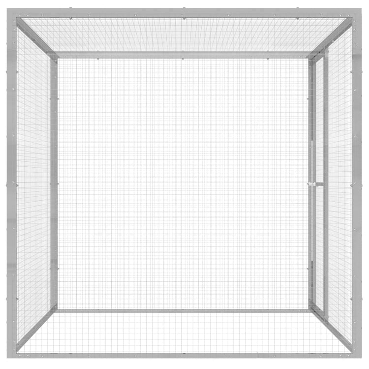 Vidaxl Cat Cage 1,5x1,5x1,5 m Galvanisé en acier