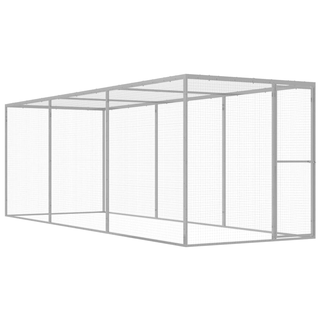 Vidaxl Cat Cage 4.5x1.5x1,5 m Galvanisé Acier