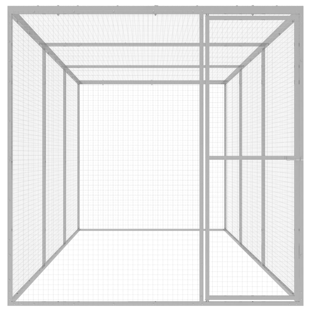 Vidaxl Cat Cage 4.5x1.5x1,5 m Galvanisé Acier
