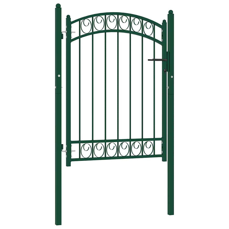 Port vidaxl avec top bent 100x125 cm en acier vert