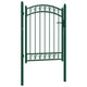 Port vidaxl avec top bent 100x125 cm en acier vert