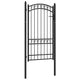 Port vidaxl avec top bent 100x175 cm en acier noir