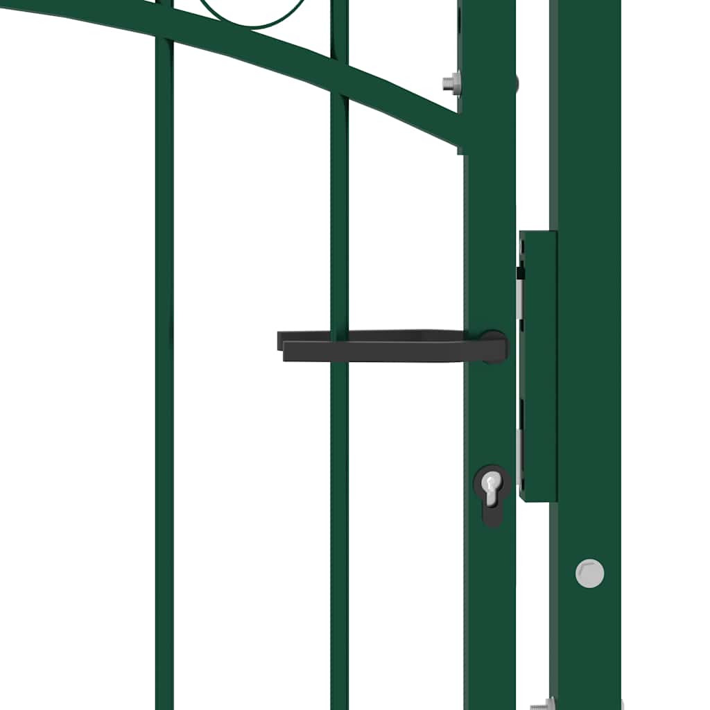 Vidaxxl portail avec pointes de lance 100x125 cm acier vert