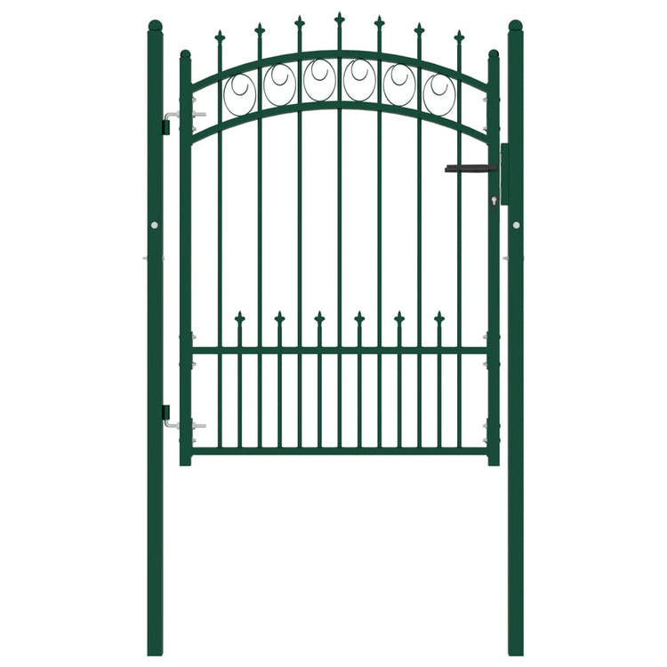 Port vidaxl avec lance de 100x125 cm en acier vert