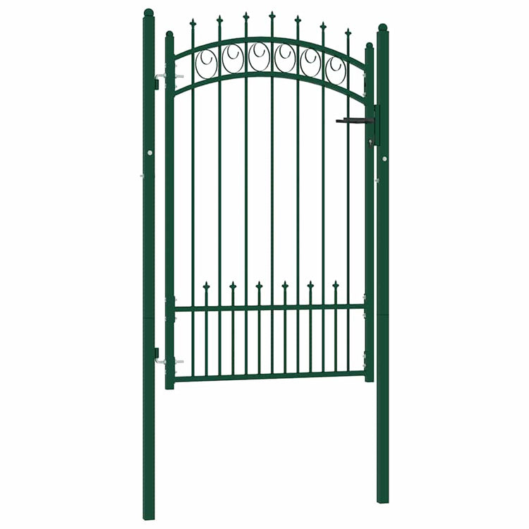 Port vidaxl avec lance de 100x150 cm en acier vert