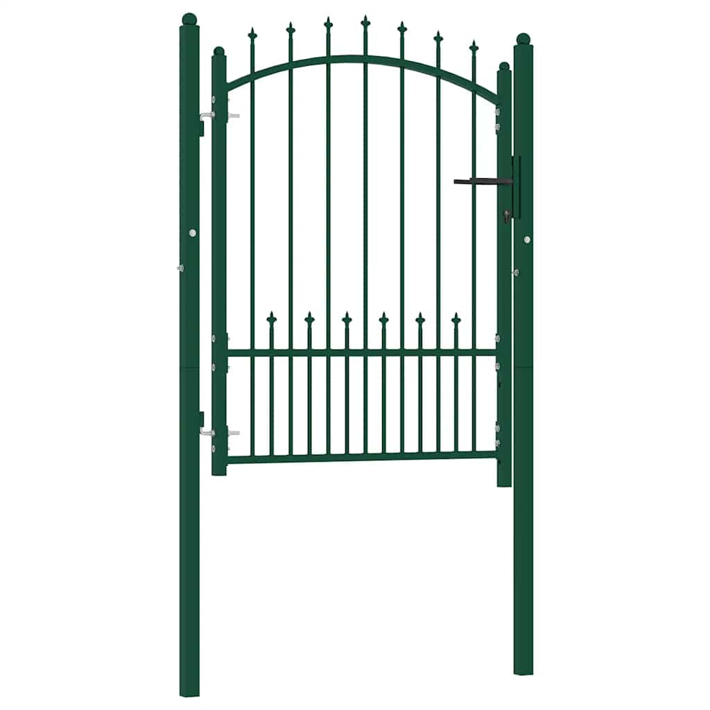 Port vidaxl avec lance de 100x125 cm en acier vert