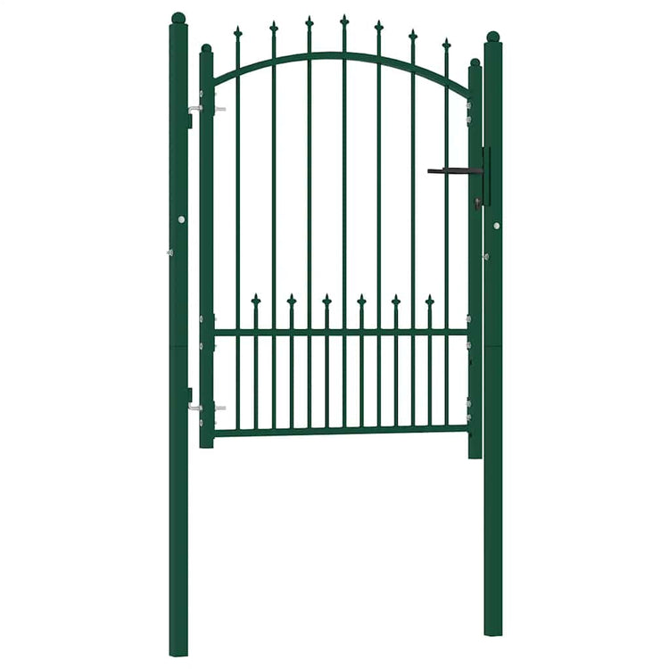 Port vidaxl avec lance de 100x125 cm en acier vert
