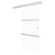 Vidaxl Sliding Porte 90x205 cm Verre ESG et argent en aluminium de couleur - afbeelding 2