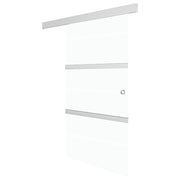 Vidaxl Porte coulissante 102.5x205 cm Verre ESG et argent en aluminium de couleur - afbeelding 2