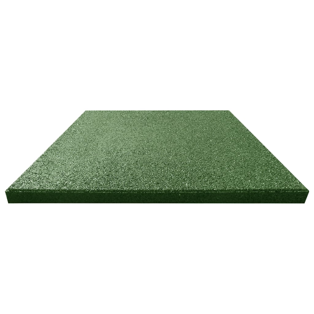 Carreaux de valt vidaxl 18 ST 50x50x3 cm en caoutchouc vert