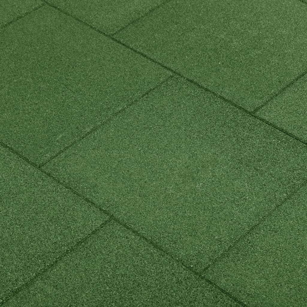 Carreaux de valt vidaxl 18 ST 50x50x3 cm en caoutchouc vert