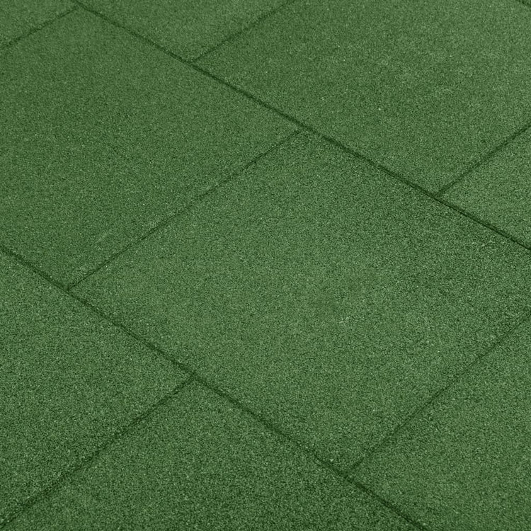 Carreaux de valt vidaxl 18 ST 50x50x3 cm en caoutchouc vert