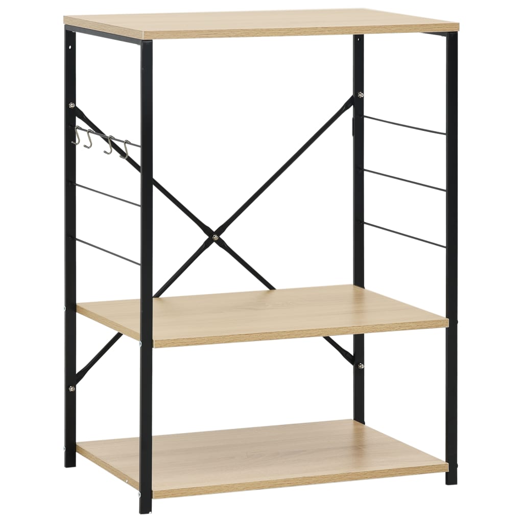 Vidaxl Microwave Armoire 60x39.6x79,5 cm Bois transformé en noir et couleur de chêne