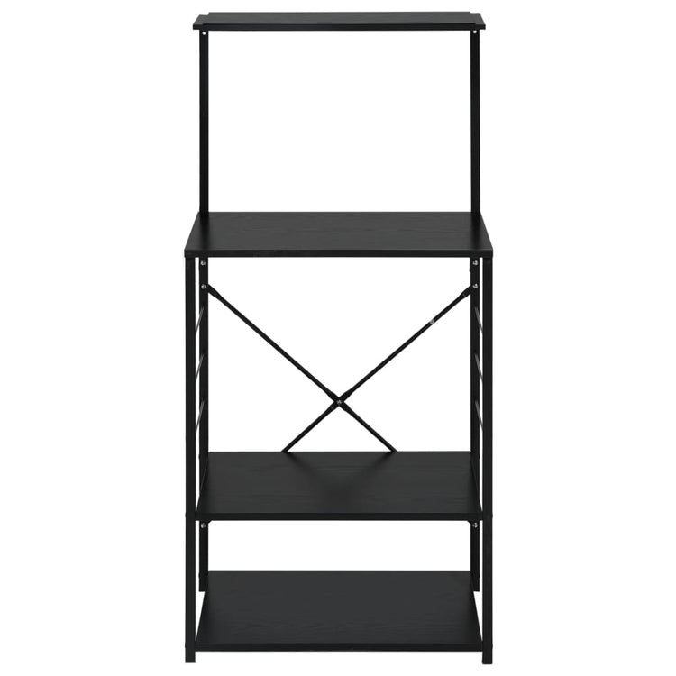 Vidaxl Microwave Armoire 60x39.6x123 cm Bois Black
