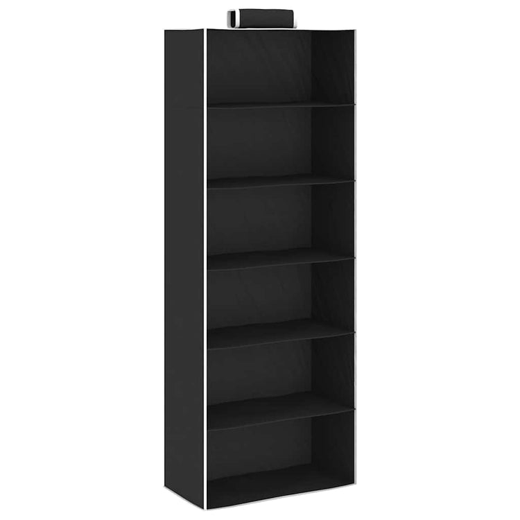 Vidaxl organisateurs de vêtements suspendus 2 pcs avec 6 étagères en tissu