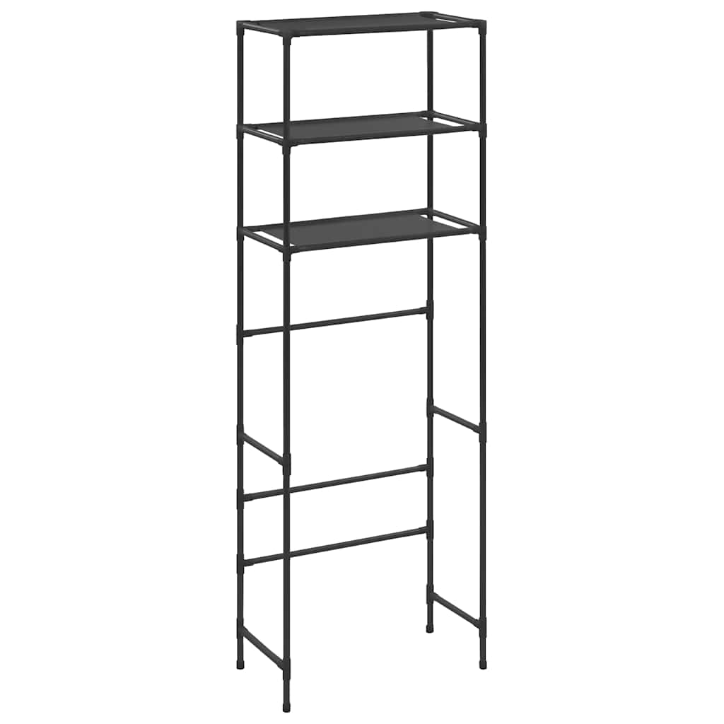 Rack de stockage Vidaxl pour à l'étage à 3 couches 53x28x169 cm noir