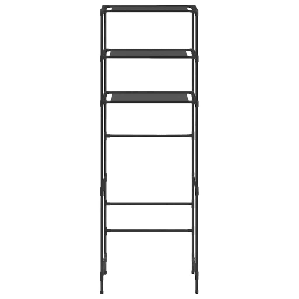 Rack de stockage Vidaxl pour à l'étage à 3 couches 53x28x169 cm noir