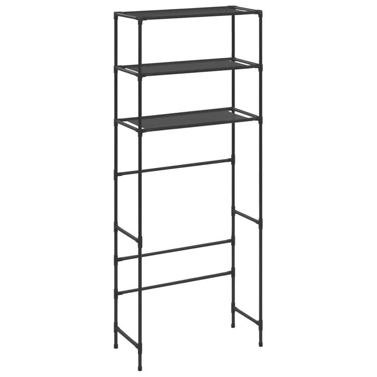 Rack de stockage Vidaxl pour la machine à laver Boven 3 couches 69x28x169 cm noir