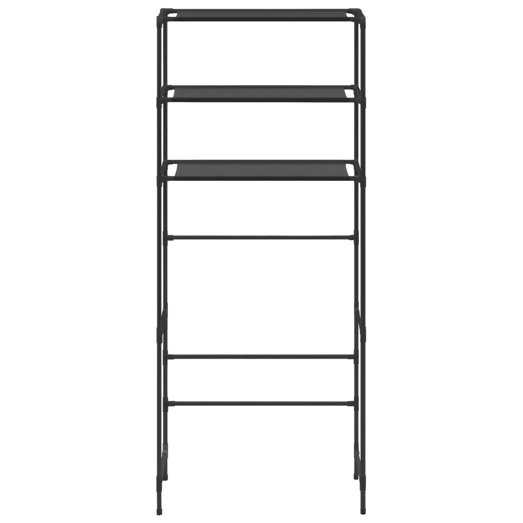Rack de stockage Vidaxl pour la machine à laver Boven 3 couches 69x28x169 cm noir