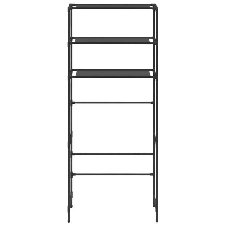Rack de stockage Vidaxl pour la machine à laver Boven 3 couches 69x28x169 cm noir