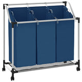 Vidaxl wass Sourter avec 3 basks stael bleu - afbeelding 2