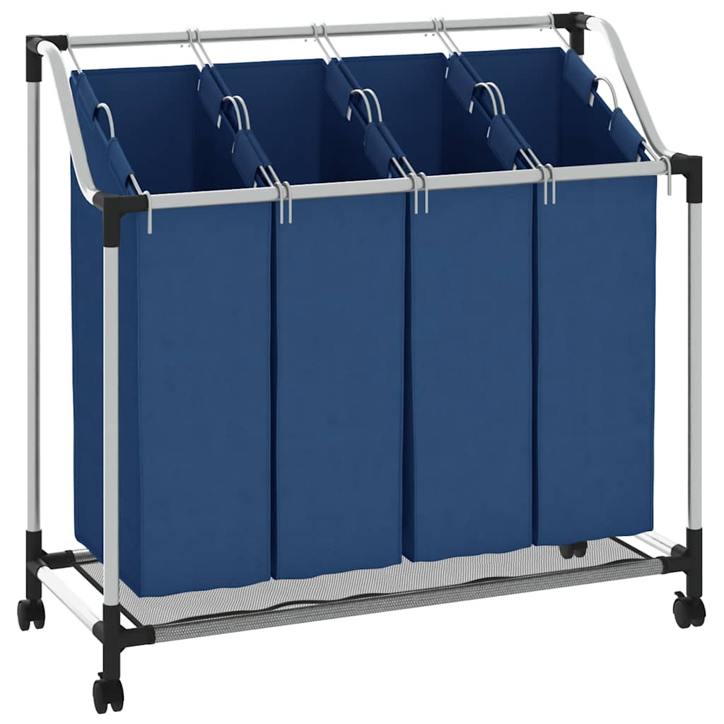Vidaxl Washing Sourter avec 4 basking stelle bleu