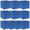 Boîtes de rangement Vidaxl 10 PCS 32x32x32 cm Fabric bleu