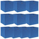 Boîtes de rangement Vidaxl 10 PCS 32x32x32 cm Fabric bleu