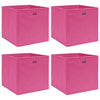 Boîtes de rangement Vidaxl 4 PCS 32x32x32 cm Fabric rose