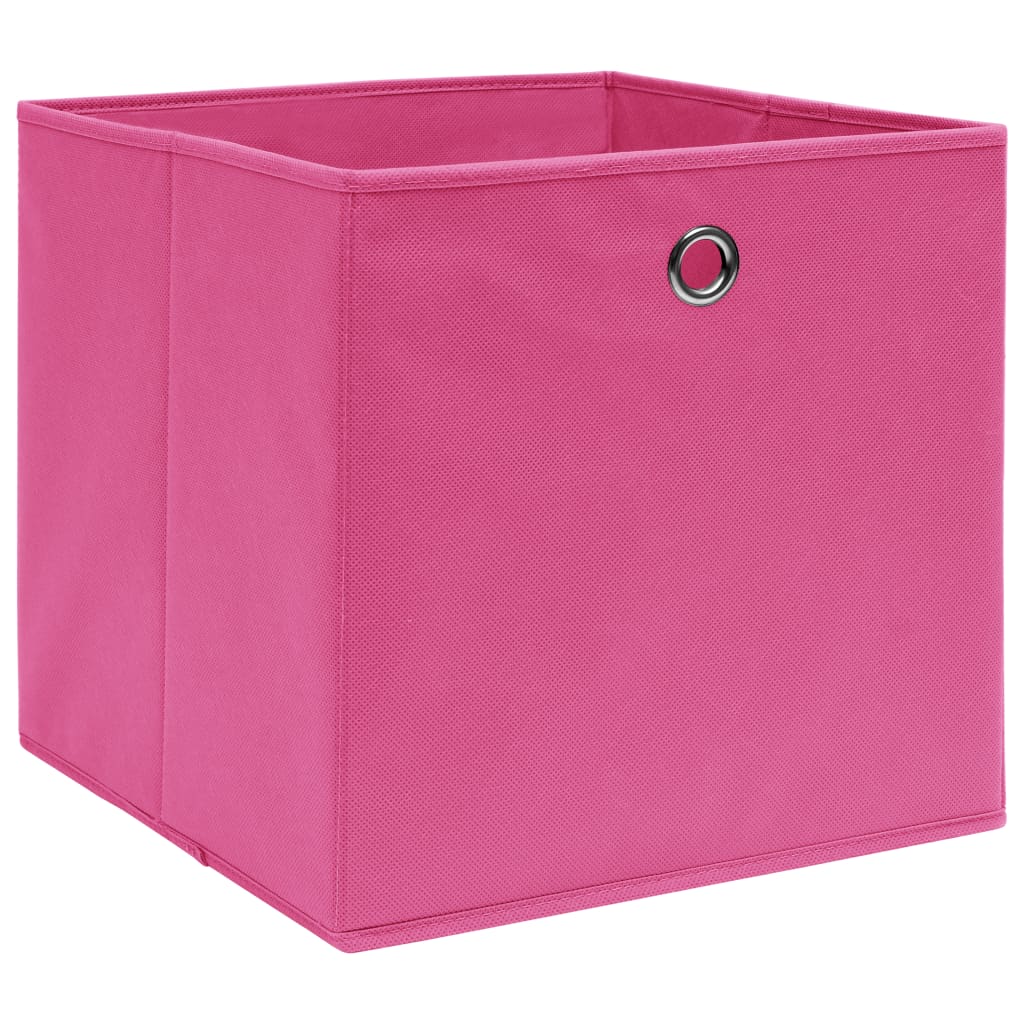 Boîtes de rangement Vidaxl 4 PCS 32x32x32 cm Fabric rose