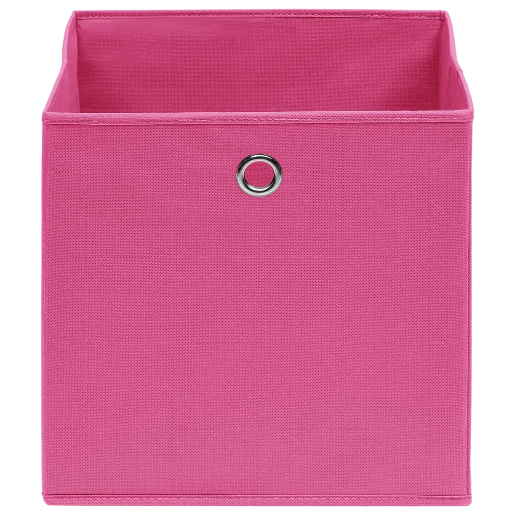 Boîtes de rangement Vidaxl 4 PCS 32x32x32 cm Fabric rose