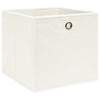 Boîtes de rangement Vidaxl 4 PCS 32x32x32 cm Fabric blanc