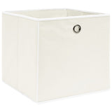 Boîtes de rangement Vidaxl 4 PCS 32x32x32 cm Fabric blanc - afbeelding 2