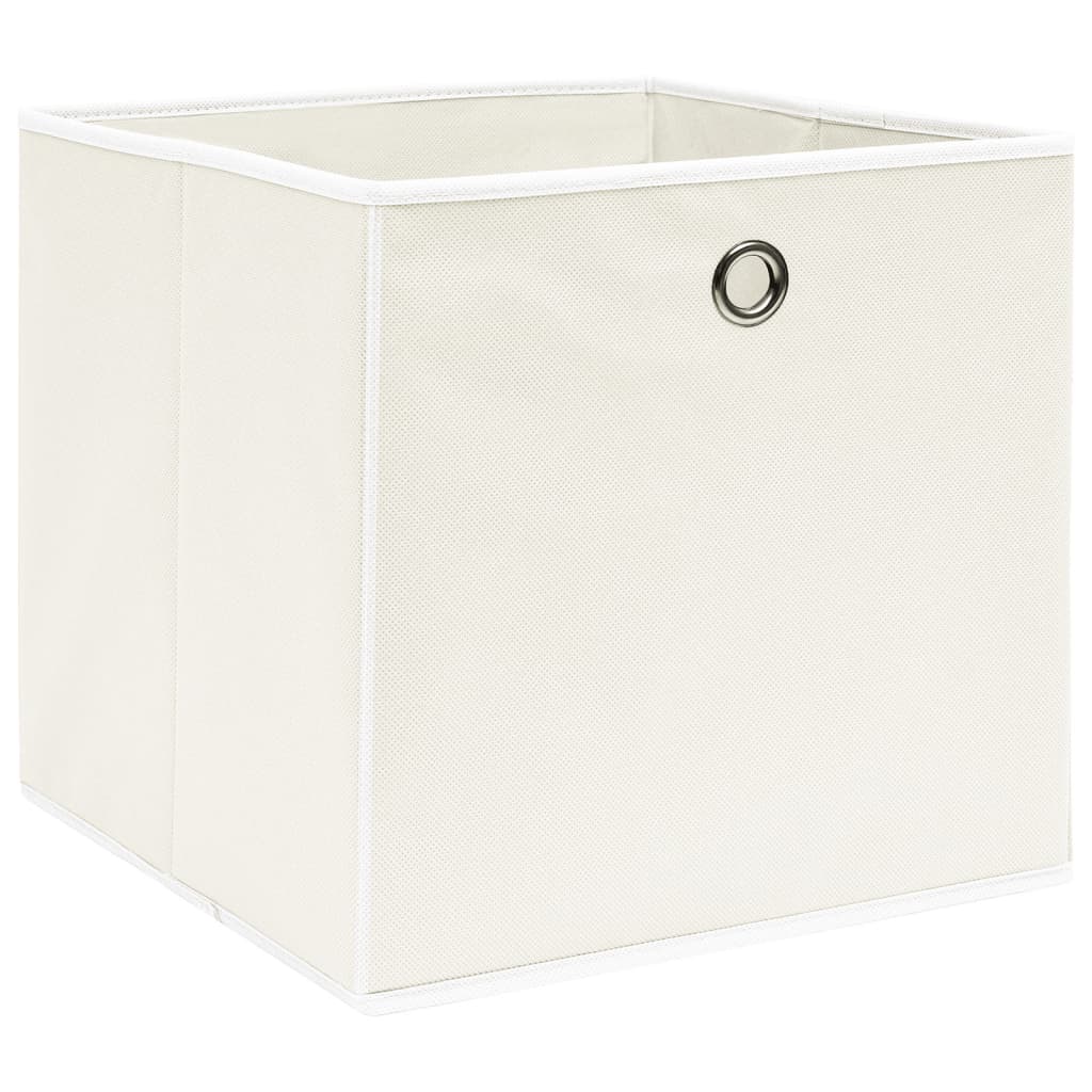 Boîtes de rangement Vidaxl 4 PCS 32x32x32 cm Fabric blanc
