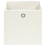 Boîtes de rangement Vidaxl 4 PCS 32x32x32 cm Fabric blanc - afbeelding 3