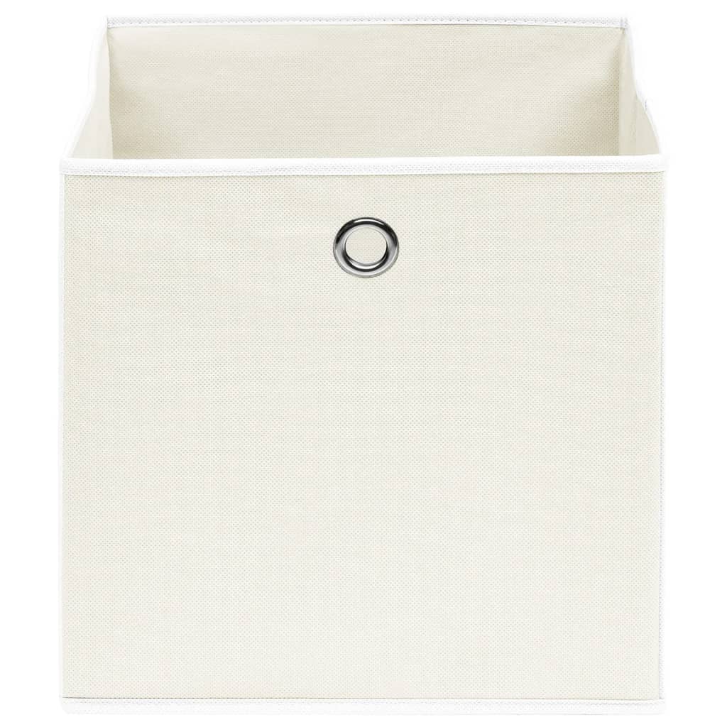 Boîtes de rangement Vidaxl 4 PCS 32x32x32 cm Fabric blanc