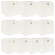Boîtes de rangement Vidaxl 10 PCS 32x32x32 cm Fabric blanc